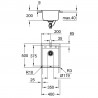 GROHE 31650AP0 Mosogató K700 50-C 400 x 500mm gránit fekete