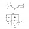 GROHE 31655AP0 Mosogató K700U 70-C 610 x 457mm gránit fekete