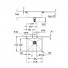 GROHE 31583SD1 Mosogató K800 60-S 518 x 510mm Rozsdamentes acél , csiszolt