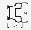 SEVROLL 02692 Romeo II fogantyú profil 2,7m ezüst