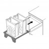 HETTICH 9279106 AvanTech YOU Pull Laundry - ruhakosár 600 500 mm műanyag fehér