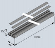 HETTICH 46836 kábelcsatorna ragasztó 1050mm műanyag fekete