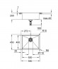 GROHE 31574SD1 Mosogató K700U 60-S 544 x 444mm Rozsdamentes acél , csiszolt