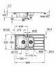 GROHE 31564SD1 mosogató K200 60-S 965 x 500mm rozsdamentes acél csiszolt
