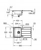 GROHE 31571SD1 mosogató K500 45-S 860 x 500mm  rozsdamentes acél csiszolt