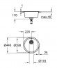 GROHE 31720SD0 Mosogató K200 50-S 440mm Rozsdamentes acél , csiszolt