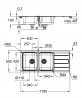 GROHE 31588SD1 Mosogató K500 80-S 1160 x 500mm Rozsdamentes acél, csiszolt