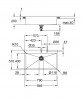 GROHE 31584SD1 Mosogató K800 90-S 846 x 510mm Rozsdamentes acél , csiszolt