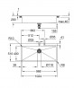 GROHE 31586SD1 Mosogató K800 120-S 1024 x 510mm Rozsdamentes acél , csiszolt