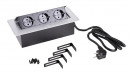 StrongPower Elektromos dugaszoló aljzat 3x 230V, Schuko, Ezüst