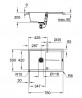 GROHE 31639AP0 Mosogató K400 50-C 780 x 500mm gránit fekete