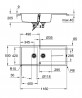 GROHE 31643AP0 Mosogató K400 80-C 1160 x 500mm gránit fekete