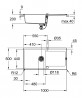 GROHE 31645AP0 Mosogató K500 60-C 1000 x 500mm gránit fekete
