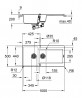 GROHE 31646AP0 Mosogató K500 60-C 1000 x 500mm gránit fekete