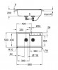 GROHE 31649AP0 Mosogató K500 90-C 860 x 500mm gránit fekete
