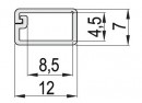 StrongLumio kábelcsatorna 12x7mm öntapadó sötét fa imitáció 2m