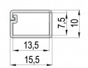 StrongLumio kábelcsatorna 15x10mm öntapadó fehér 2m