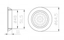 SAL LED spotlámpa OL11 12V 2W szálcsiszolt acél semleges fehér