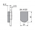 BL 84.4120 takarósapka üveg "D" fé.Króm