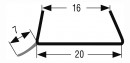 TÖM.PROFIL ALAP LAPRA  L16/tr 3m