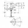 GROHE 30575000 BauClassic csaptelep alacsony magasságú kifolyóval, króm