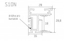 S-profil S10N ezüst elox 2,7m
