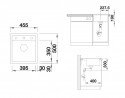 BLANCO 525872 Mosogató Dalago 5-F fekete, excenterel Silgranite PuraDur
