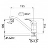 FRANKE Szett N48 ETN 614 6/4" Nova + FB 250 jobbos