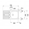 FRANKE Szett N48 ETN 614 6/4" Nova + FB 250 jobbos