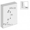 HETTICH 9075083 Sensys talp 8099 D=5 mm euro csavar