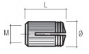 Beütő tipli BU07-M4x8/5,2mm sárgaréz