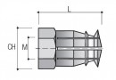 Beütő tipli BU33-M4x7,5/5,5mm sárgaréz