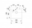 StrongSinks S3 Mosogató Duna 550, 550 x 505 mm rozsdamentes acél excenteres