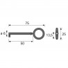 HETTICH 44565 kulcs 08 74 mm matt nikkel