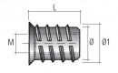 Peremes anyacsavar BU06 - M10x18mm
