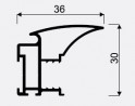 SEVROLL  04382 Fox II fogantyú profil 2,7m ezüst