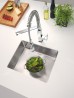 GROHE Csaptelep konyhába Eurocube rugós zuhany supersteel 31395DC0
