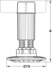 Hafele 637.76.354 bútorláb AXILO ma. 125 mm