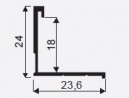 SEVROLL 02549 Secret Line II keret profil 18mm 2,7m oliva