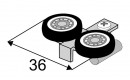 SEVROLL 10240 felső görgő Blue 10mm szimmetrikus J+B