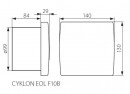 SK-ventilátor Cyklon EOL F100 B -W fehér