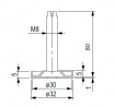 HETTICH 9318260 állító csavar alapzati lábazathoz M8/80