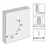 HETTICH 9313885 keresztalakú szerelőtalp Novisys D=3 csavarozás