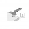 HETTICH 9313885 keresztalakú szerelőtalp Novisys D=3 csavarozás