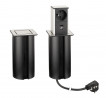 StrongPower PowerUp konnektor, 1x230V, USB A/C töltó, Nemesacél, FR
