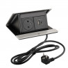 LEGRAND PopUp, 1x 230V, 1x USB A/C töltő, csiszolt alumínium