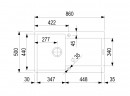 StrongSinks S3 Gránit mosogató ZALA 860,860 x 500mm,csepegtetővel, barna