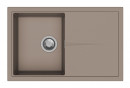 StrongSinks S3 Gránit mosogató Labe 780, 780 x 500 mm, csepegt.tálcával, barna