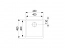 StrongSinks S3 Gránit mosogató Hron 430,430x460mm,csepegtető nélkül,barna