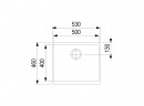 StrongSinks S3 Gránit mosogató Hron 530,530x460mm,csepegtető nélkül,barna